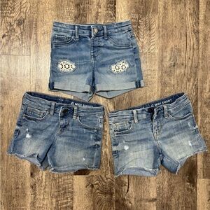 3 Pairs - Girls Jean Shorts